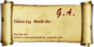 Gönczy András névjegykártya