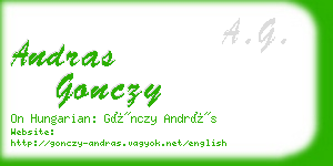 andras gonczy business card